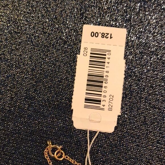 Sandy Hyun Cut Out Crystal Necklace Gold Tone - Picture 4 of 5